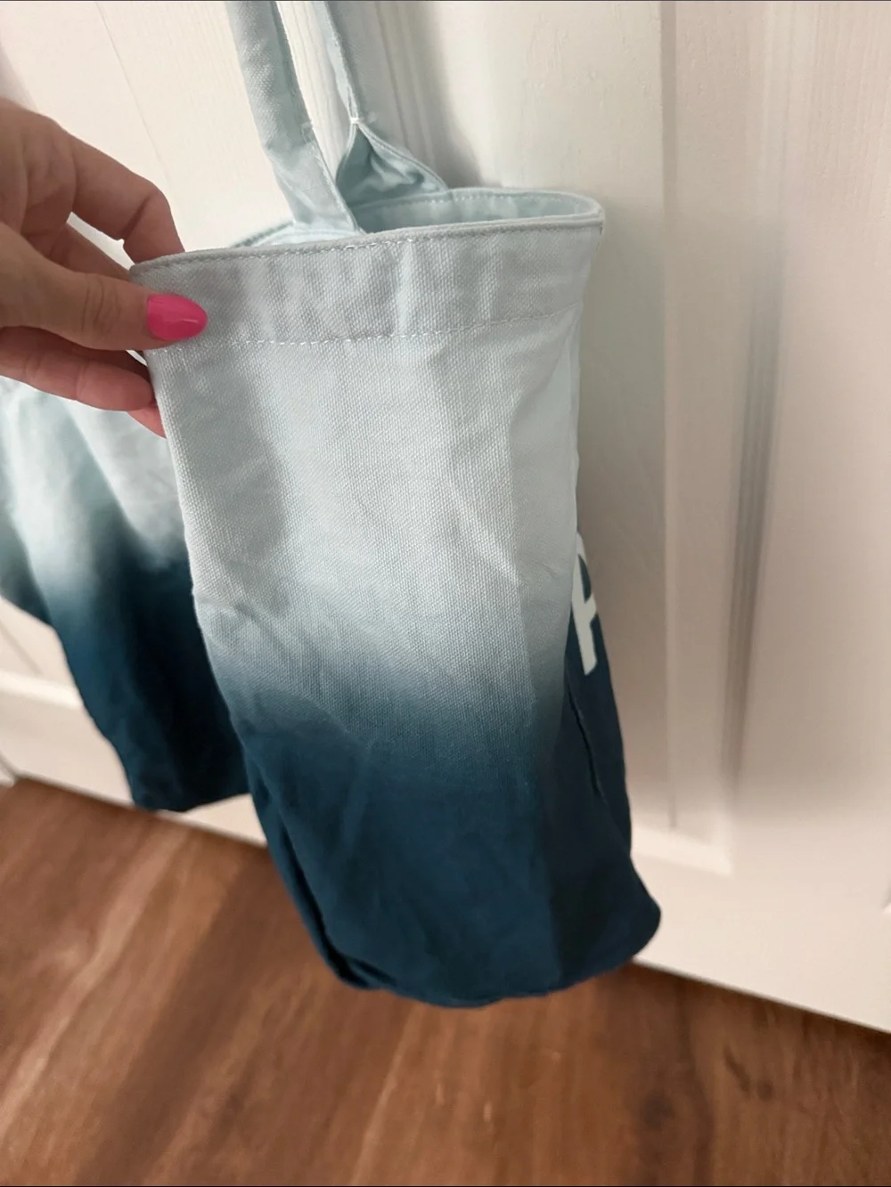 Athleta Blue Ombre Canvas Tote